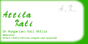 attila kali business card